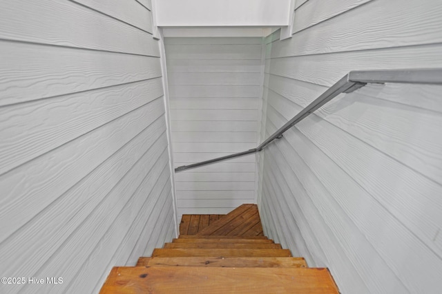3953 Palm St SE, Bolivia, NC 28422 - stairway featuring wooden walls
