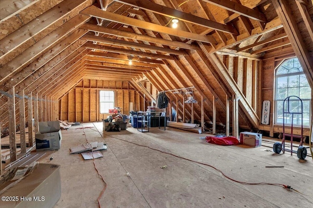 view of attic