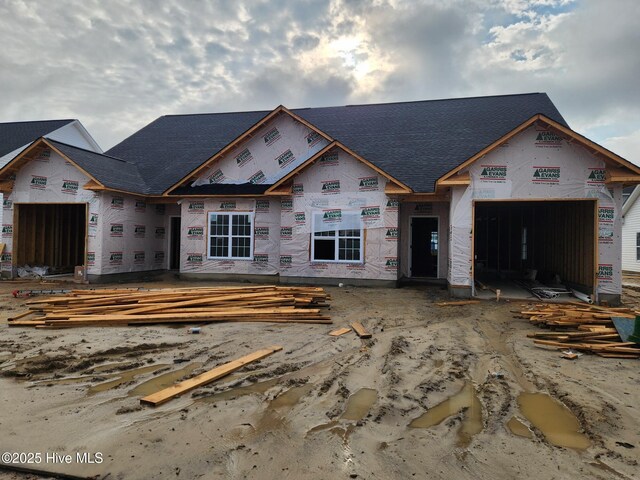 2109 Dartford Dr Unit B, Greenville, NC 27834 - property under construction with a shingled roof and an attached garage