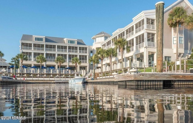 view of property featuring a water view