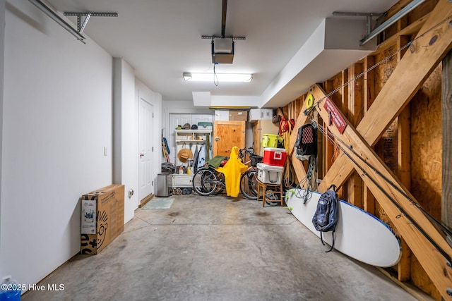 garage featuring a garage door opener