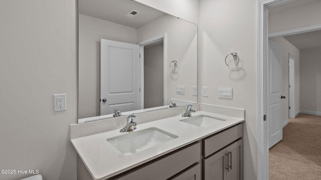 bathroom with vanity