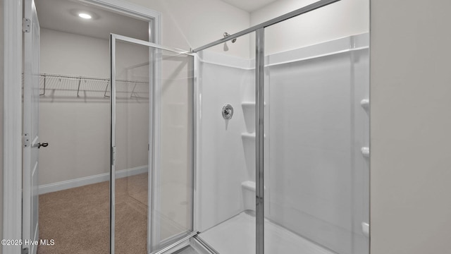 bathroom with walk in shower