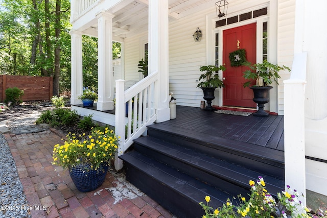 121 Dolphin Ln, Sneads Ferry, NC 28460 - property entrance with a porch