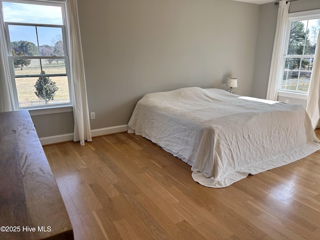 bedroom featuring wood-type flooring