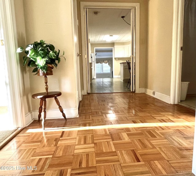 hall with baseboards