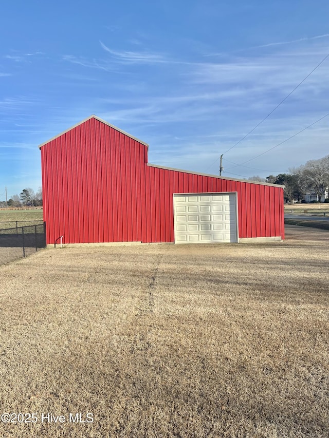 view of outdoor structure featuring a garage