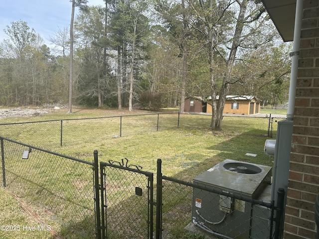 view of yard with cooling unit