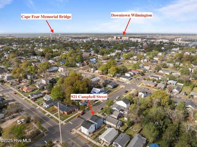 bird's eye view featuring a residential view