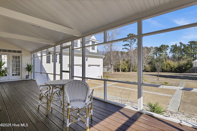 1307 Edgewater Club Rd, Wilmington, NC 28411 - sunroom with lofted ceiling