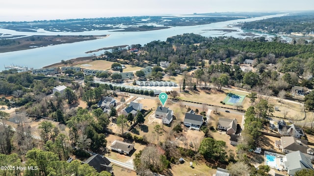 1307 Edgewater Club Rd, Wilmington, NC 28411 - aerial overview of property's location featuring a nearby body of water