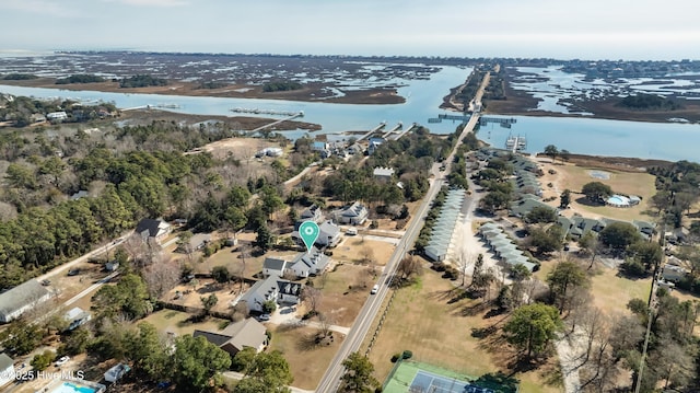1307 Edgewater Club Rd, Wilmington, NC 28411 - aerial view of property and surrounding area featuring a large body of water