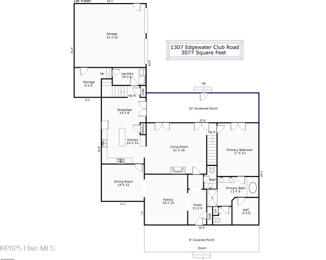 1307 Edgewater Club Rd, Wilmington, NC 28411 - room layout
