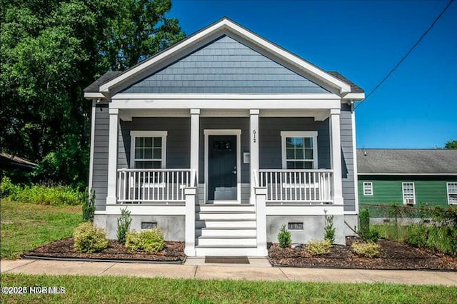 view of front of home featuring a porch