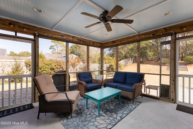 view of sunroom / solarium