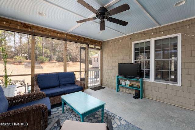 view of sunroom