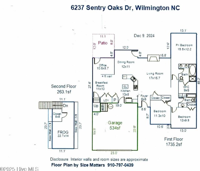 6237 Sentry Oaks Dr, Wilmington, NC 28409 - floor plan / room layout