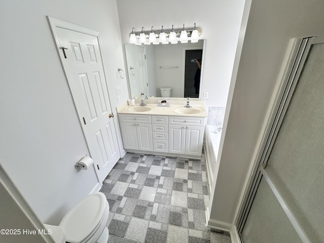 6237 Sentry Oaks Dr, Wilmington, NC 28409 - bathroom with toilet and double vanity