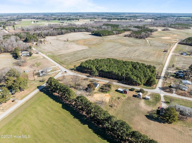 drone / aerial view featuring a rural view