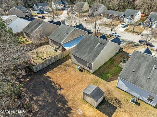 aerial view featuring a residential view