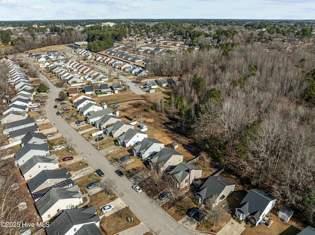 bird's eye view with a residential view