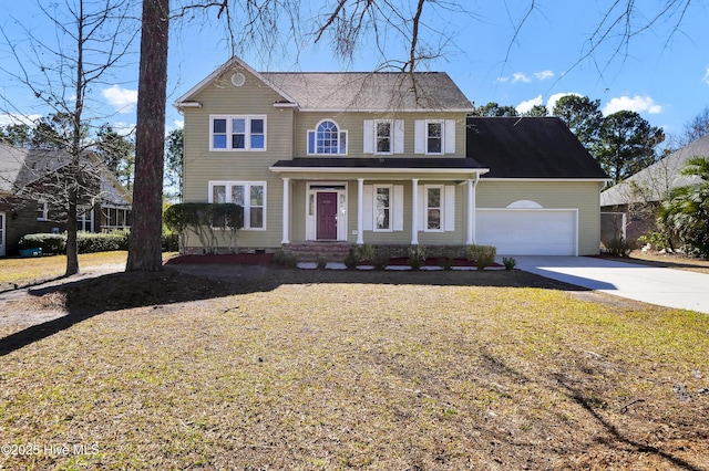 view of front of home featuring crawl space, concrete driveway, and an attached garage