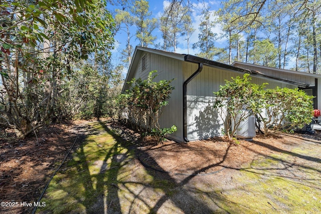 view of home's exterior with a garage