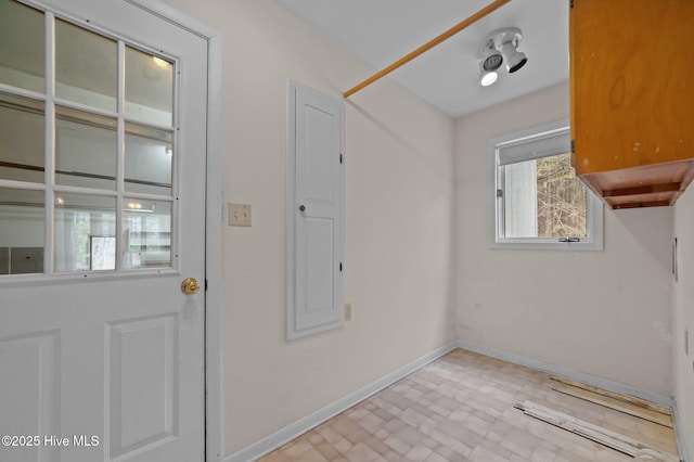 entryway with baseboards