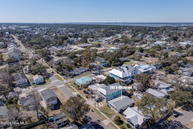 aerial view with a residential view