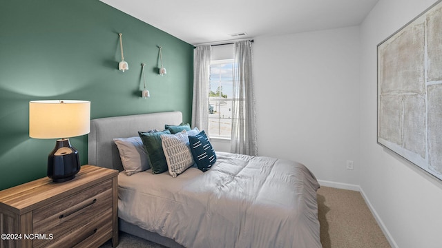 view of carpeted bedroom