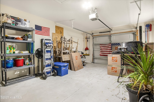 garage featuring a garage door opener