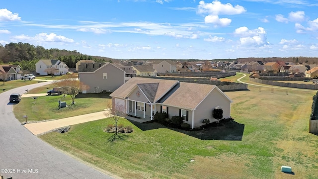 birds eye view of property featuring a residential view