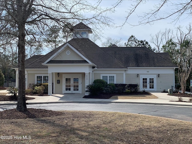 view of front of home featuring french doors