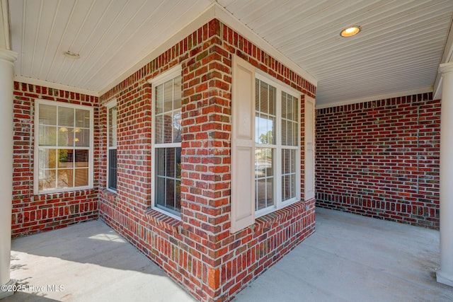 view of patio featuring covered porch