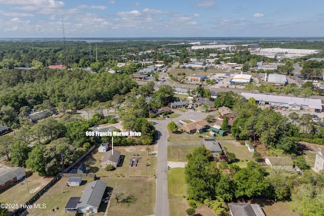 drone / aerial view with a residential view