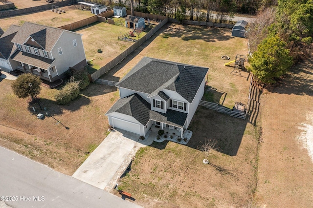 birds eye view of property