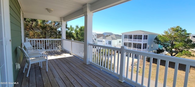 deck featuring a residential view