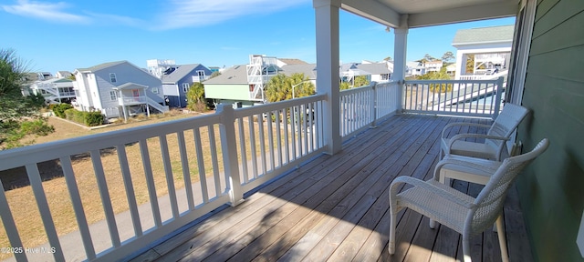 deck featuring a residential view