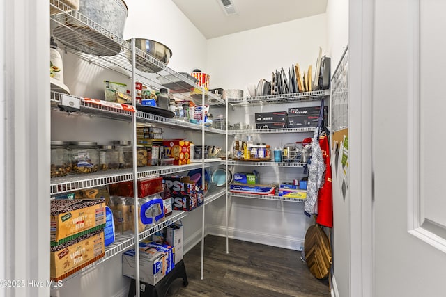 pantry featuring visible vents