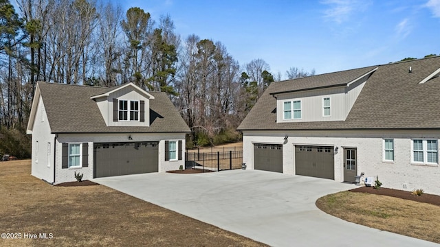 garage featuring fence