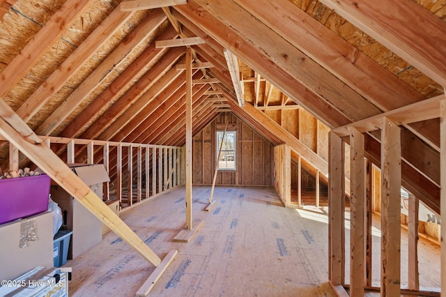 view of attic