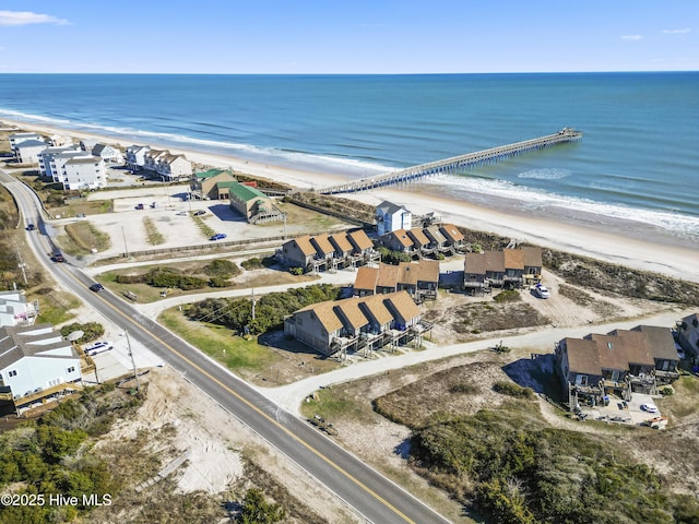 886 New River Inlet Rd Unit 41, North Topsail Beach, NC 28460 - drone / aerial view of waterfront with a beach