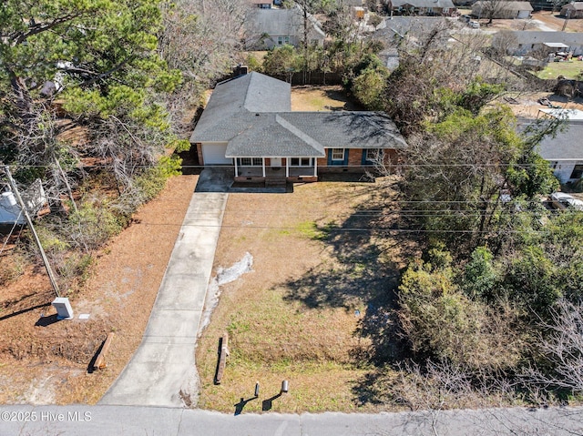 birds eye view of property