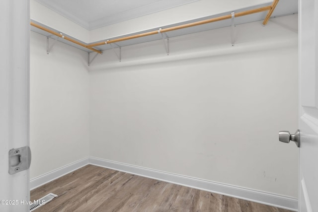 920 Shelter Creek Dr, Burgaw, NC 28425 - walk in closet featuring visible vents and wood finished floors