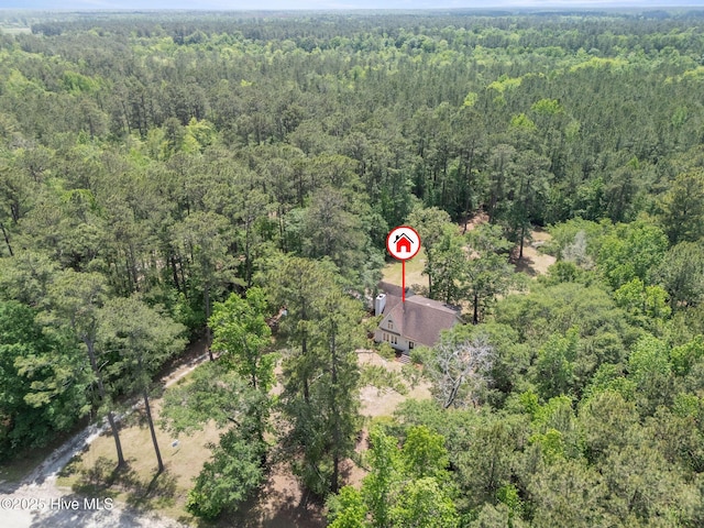 920 Shelter Creek Dr, Burgaw, NC 28425 - drone / aerial view featuring a forest view