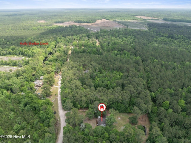 920 Shelter Creek Dr, Burgaw, NC 28425 - birds eye view of property featuring a forest view