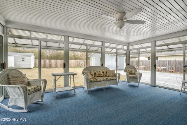 211 Brandon Ave, Tarboro, NC 27886 - sunroom / solarium featuring ceiling fan
