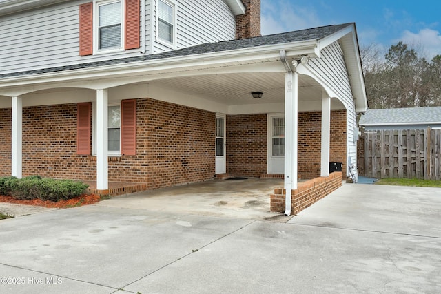 211 Brandon Ave, Tarboro, NC 27886 - view of patio / terrace featuring driveway and fence