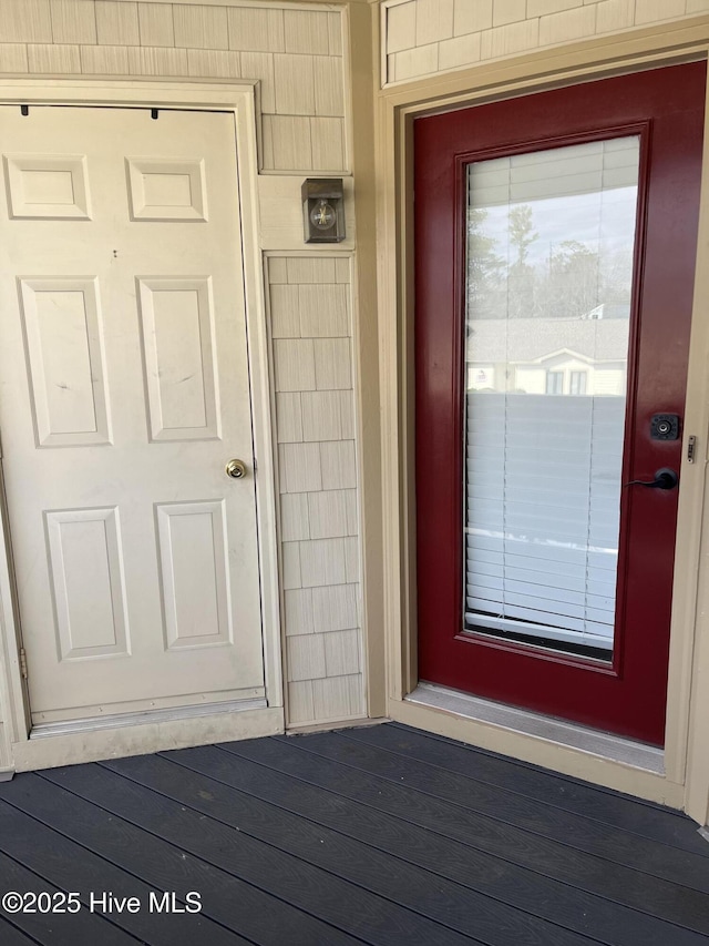 view of doorway to property