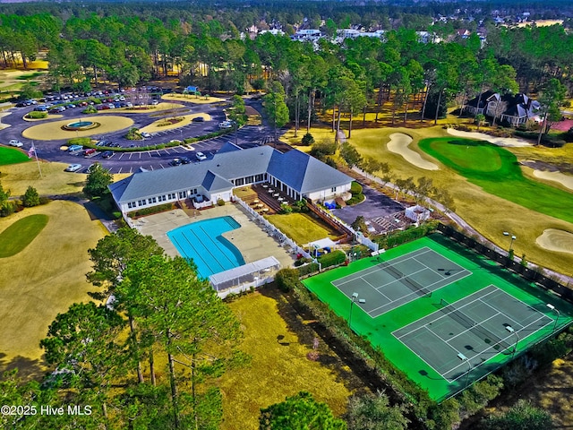 bird's eye view featuring view of golf course